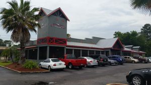 The outside of a BBQ restaurant